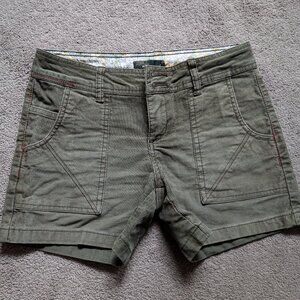 GUC Prana Green Corduroy Shorts Size 4